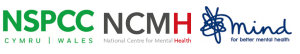 NSPCC Cymru, NCMH and Mind logos