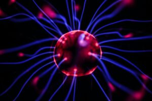 Pulses of energy lighting up a ball